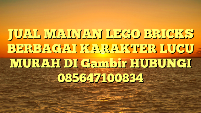 JUAL MAINAN LEGO BRICKS BERBAGAI KARAKTER LUCU MURAH DI Gambir HUBUNGI 085647100834