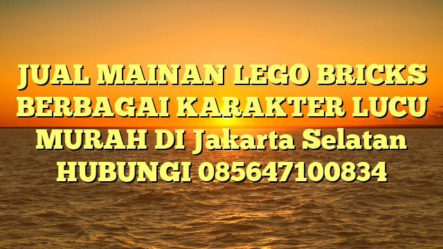 JUAL MAINAN LEGO BRICKS BERBAGAI KARAKTER LUCU MURAH DI Jakarta Selatan HUBUNGI 085647100834