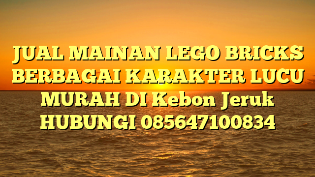 JUAL MAINAN LEGO BRICKS BERBAGAI KARAKTER LUCU MURAH DI Kebon Jeruk HUBUNGI 085647100834
