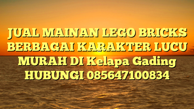 JUAL MAINAN LEGO BRICKS BERBAGAI KARAKTER LUCU MURAH DI Kelapa Gading HUBUNGI 085647100834