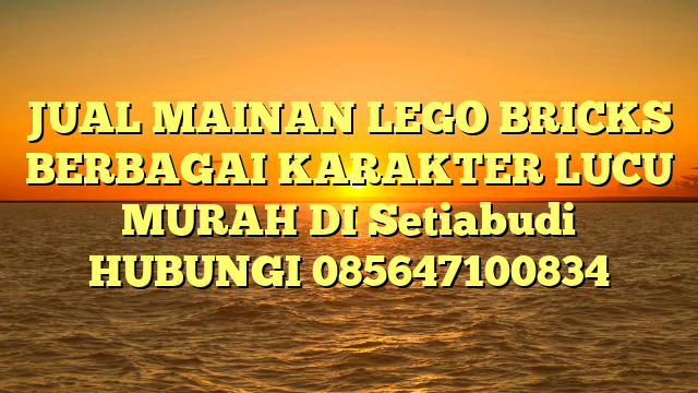 JUAL MAINAN LEGO BRICKS BERBAGAI KARAKTER LUCU MURAH DI Setiabudi HUBUNGI 085647100834
