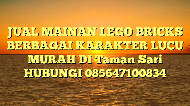 JUAL MAINAN LEGO BRICKS BERBAGAI KARAKTER LUCU MURAH DI Taman Sari HUBUNGI 085647100834